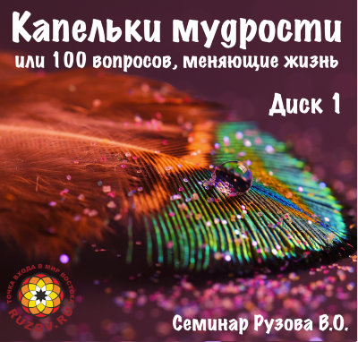 Рузов В.О. "Капельки мудрости или 100 вопросов, меняющие жизнь" 1 Часть 