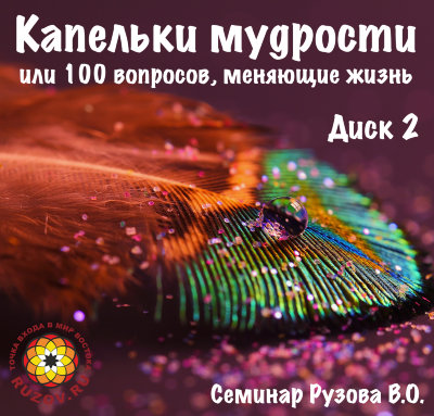 Рузов В.О. "Капельки мудрости или 100 вопросов, меняющие жизнь" 2 Часть 