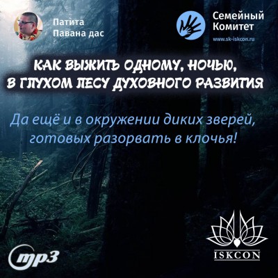 MP3 лекция Рузова В.О. «Как выжить одному, ночью, в глухом лесу духовного развития, да ещё и в окружении диких зверей, готовых разорвать в клочья» Учитывая то, что мы занимаем не такое уж и возвышенное положение, следует выражать почтение другим духовным традициям в уме, но не общаться с ними непосредственно… Как же пройти по лезвию бритвы духовного развития и не порезаться?​​